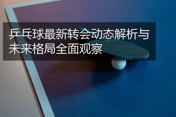 乒乓球最新转会动态解析与未来格局全面观察